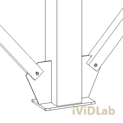 Through hollow section column base